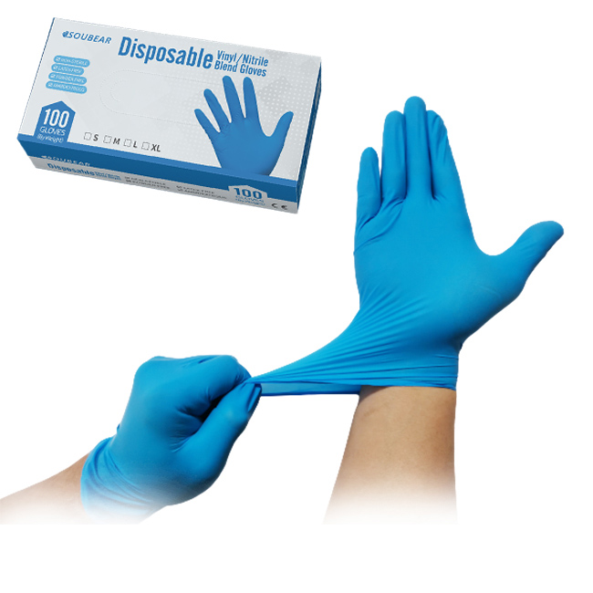 oem nitrile vinyl blend gloves